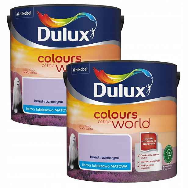 Set Dulux Barvy Světa 2x2,5 Barva Latexová Emulze Rozmarýnový Květ 5L