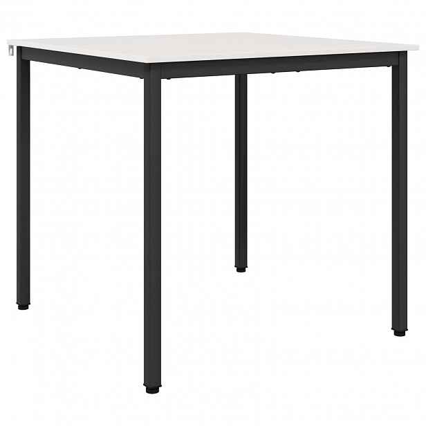 vidaXL Jídelní stůl Bílá 80 x 80 x 75 cm Masivní borové dřevo