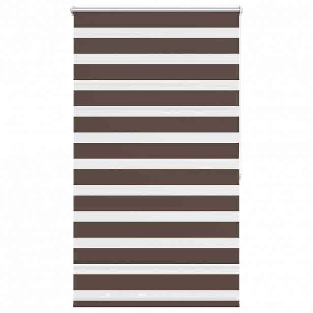 vidaXL Zebrová roleta 80,9 x 175 cm Šířka látky 76,7 cm kávová