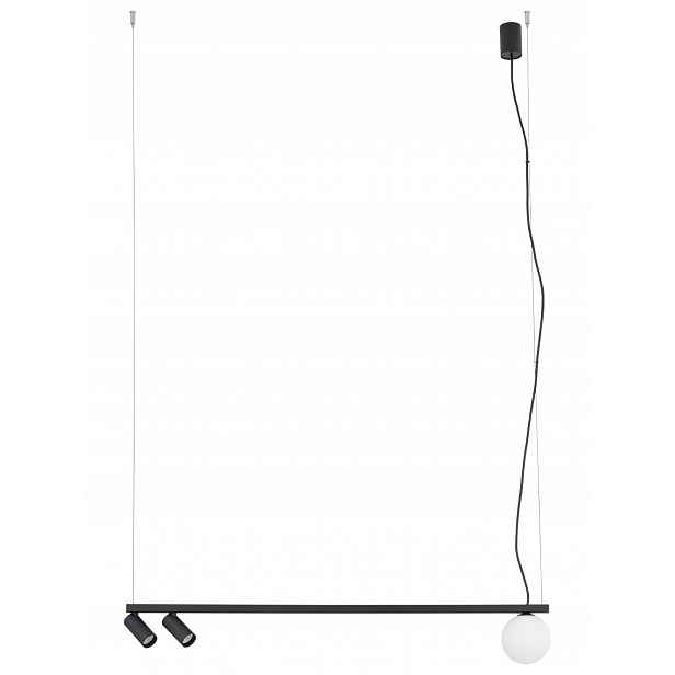 Závěsná lampa Fourty černá 2xGU10 1xG9 Stylové Osvětlení Obývacího Pokoje Nad Deskou