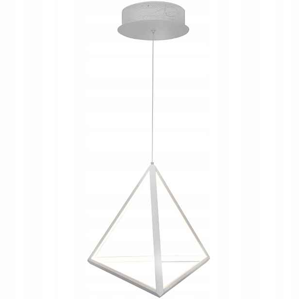 Závěsná Led lampa bílý trojúhelník moderní nad stůl teplé světlo Polux