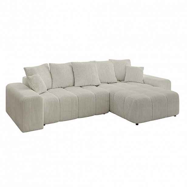 ALTDECOR ROHOVÁ SEDAČKA, otoman vpravo ENIL-L 297x189x68, krémový manšestr