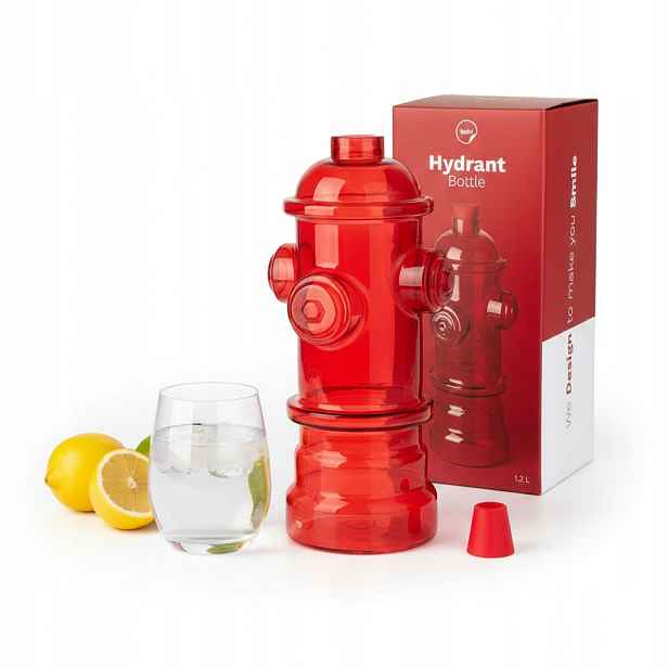 Skleněná láhev Červená Hydrant pro hasiče na vodu Nápoje Balvi 1200 Ml