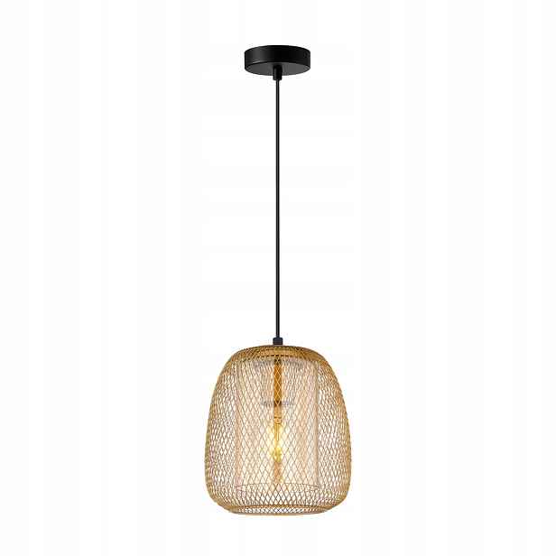 Závěsná lampa Amiria Italux Zlatá ažurová 1xE27 40W do obývacích pokojů