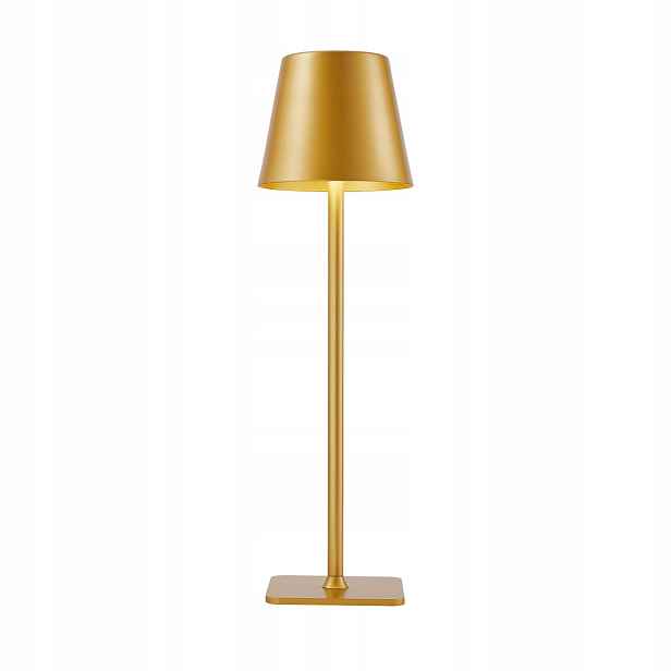 Venkovní stolní přenosná Led lampa zlatá, voděodolná, 38 cm Italux