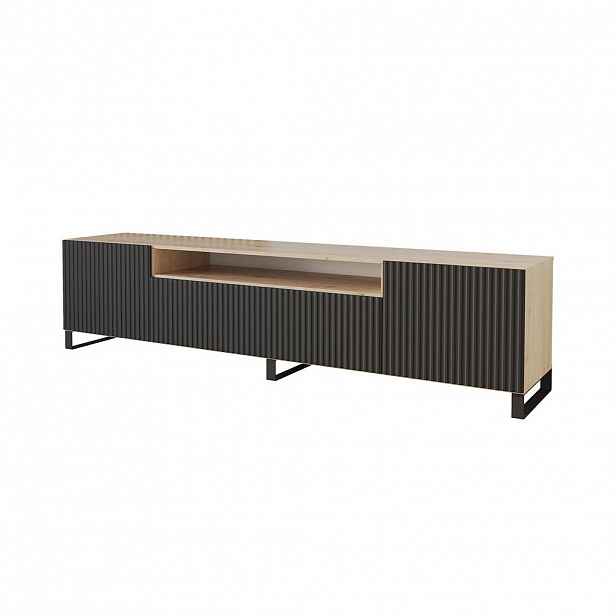 ALTDECOR NÍZKÁ komoda NOA-2-S 200 x 53 x 41 cm – Artisan / černá