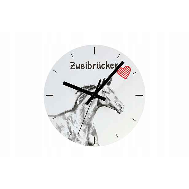 Kůň Zweibrucker, hodiny s koněm, závěsné a stojící, personalizace fotografií