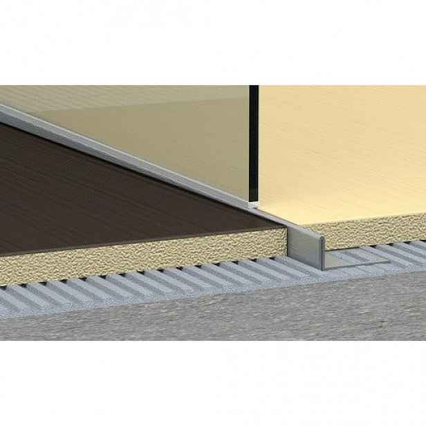 Lišta pravá Havos kartáčovaný, nerez, délka 100 cm, výška hrany 10 mm, SPNRZK10100P