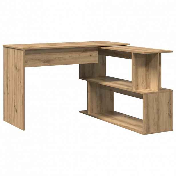 vidaXL Rohový psací stůl dub artisan 200,5x50x76cm kompozitní dřevo