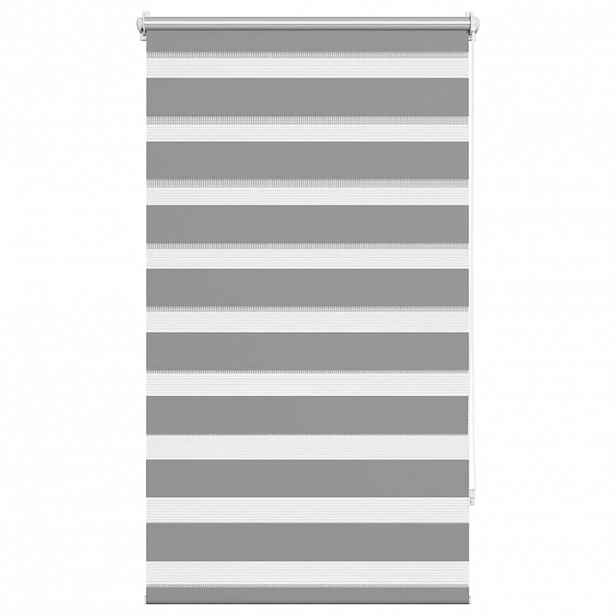 vidaXL Zebrová roleta 90,9 x 150 cm, šířka látky 86,7 cm, šedá