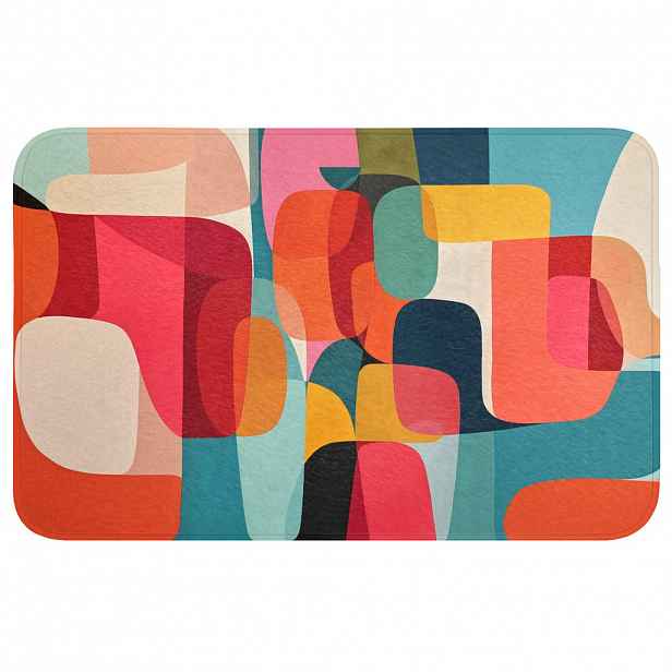 OnlyWow KOUPELNOVÁ PŘEDLOŽKA Tvary - barevné - abstraktní - letadla 80x50 cm