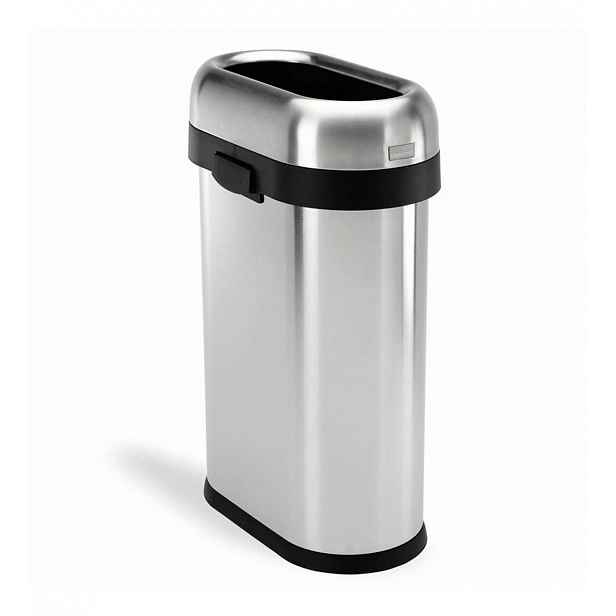 Simplehuman - Otevřený odpadkový koš 50 l, kartáčovaná nerez CW1467