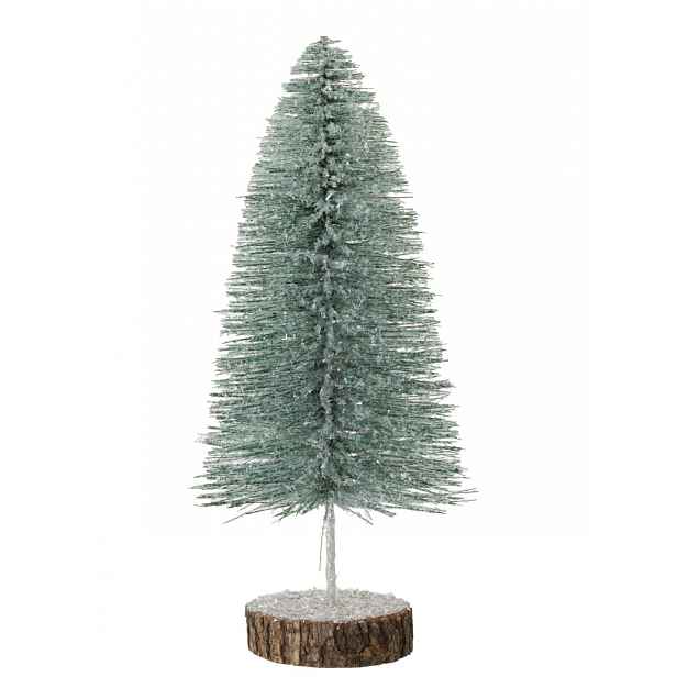 Vánoční dekorativní stromeček se zeleným třpytem velký – 16*16*38 cm J-Line by Jolipa