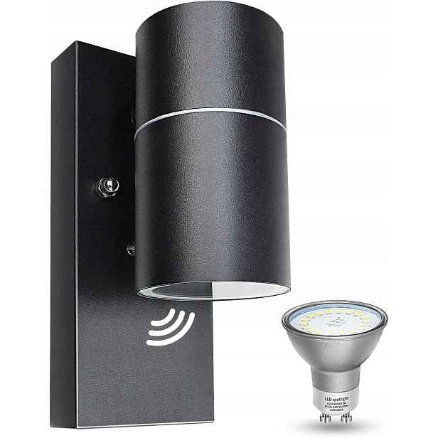 Venkovní nástěnná Led lampa s pohybovým senzorem IP44 žárovka GU10 5W