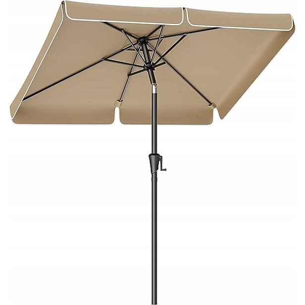 Zahradní slunečník Songmics skládací 200x150x230 cm béžový