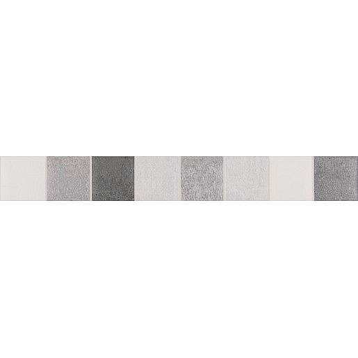 Listela Multi Tahiti bílošedá 5x40 cm mat SIKOOE75371