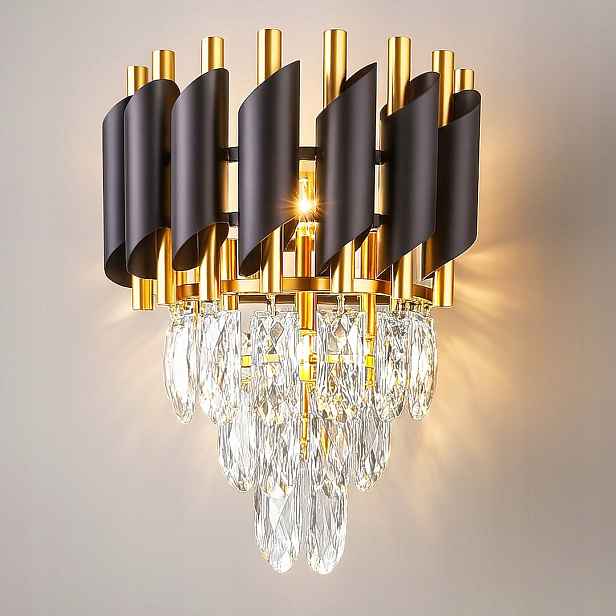 Nástěnná lampa Milagro černá, zlatá E14 10 W ML2412