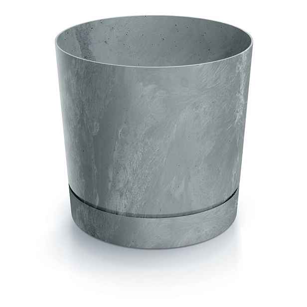 Prosperplast Květináč TUBOS P BETON EFFECT šedý matný, varianta 10,8 cm