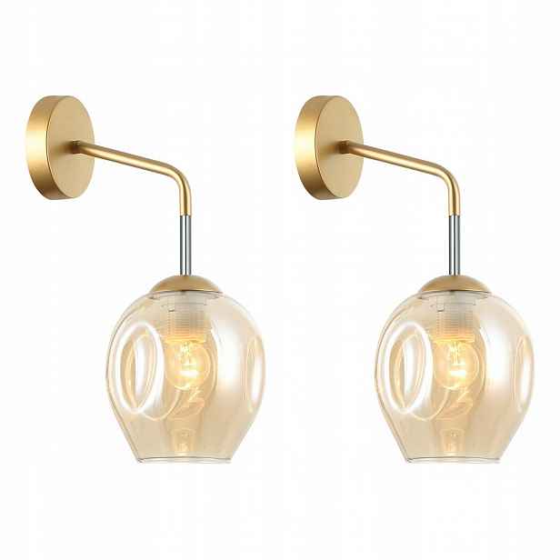 Sada 2 nástěnných lamp Borgo Zlatá Elegantní Italux