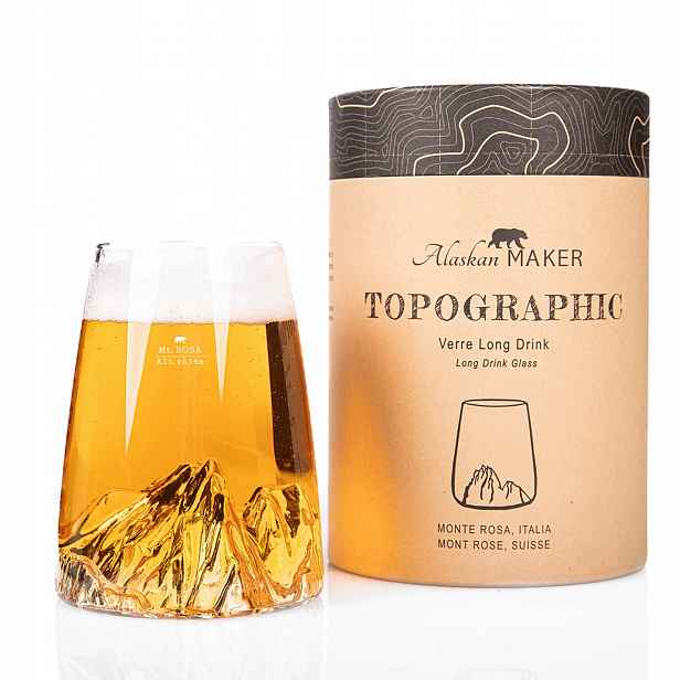 Sklenice Long Drink Monte Rosa Topographic