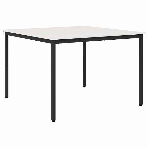 vidaXL Jídelní stůl Bílá 110 x 110 x 75 cm Masivní borové dřevo