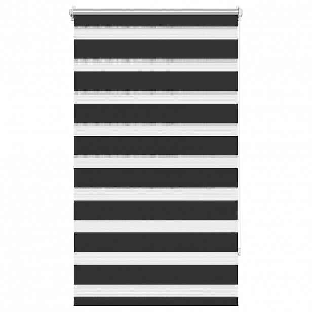 vidaXL Zebrová roleta 90,9 x 150 cm Šířka látky 86,7 cm černá