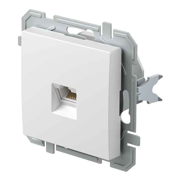 Zásuvka datová TEM Logiq CAT6S 1× RJ45 bílá