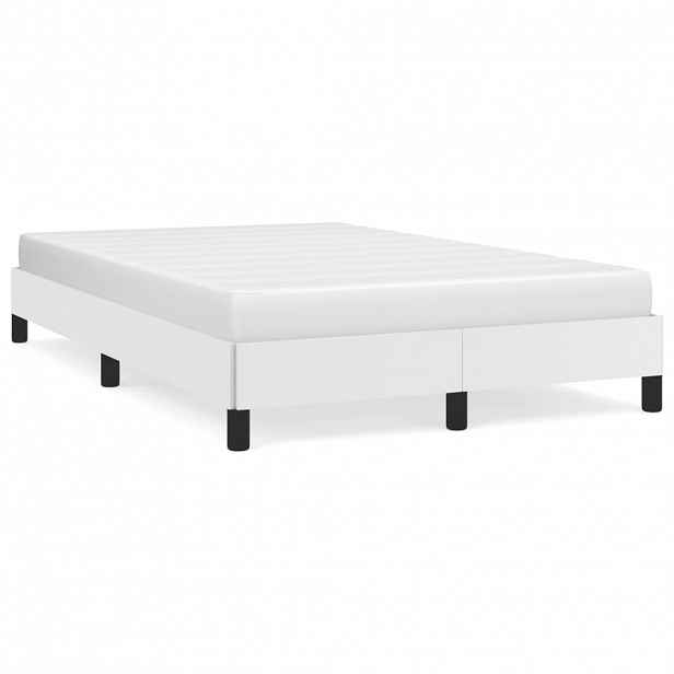 vidaXL Rám postele bez matrace bílý 120x190 cm umělá kůže