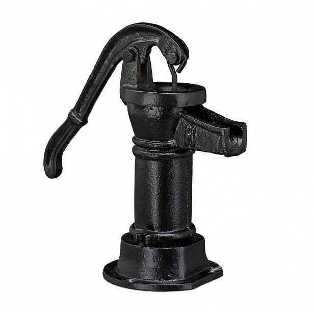 Relaxdays PUMPA Černá litina zahradní dekorace 22,5 cm