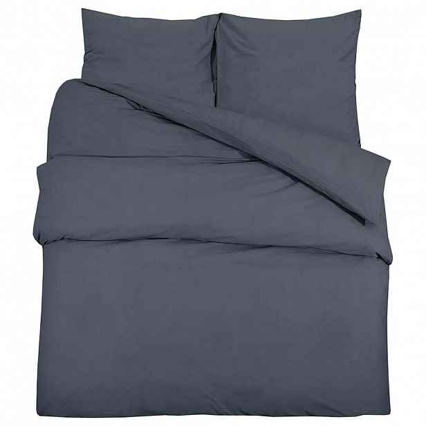 vidaXL Sada ložního prádla antracitová 240 x 220 cm lehké mikrovlákno