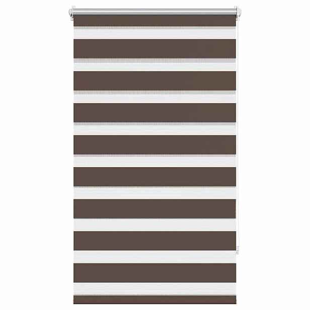 vidaXL Zebrová roleta 90,9 x 150 cm Šířka látky 86,7 cm kávová