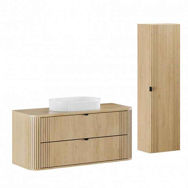 Petits-meubles KOUPELNOVÝ NÁBYTEK 120.4cm Mila 2er-Set Světlý dub
