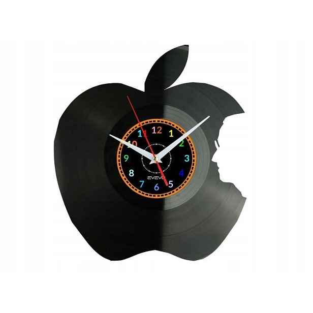 Apple Dárek Originální dekorace do domu Hodiny z vinylové desky