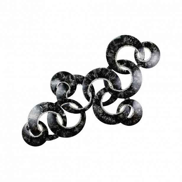 KUNSTLOFT KOVOVÁ NÁSTĚNNÁ DEKORACE ČERNÁ, 107/61 CM