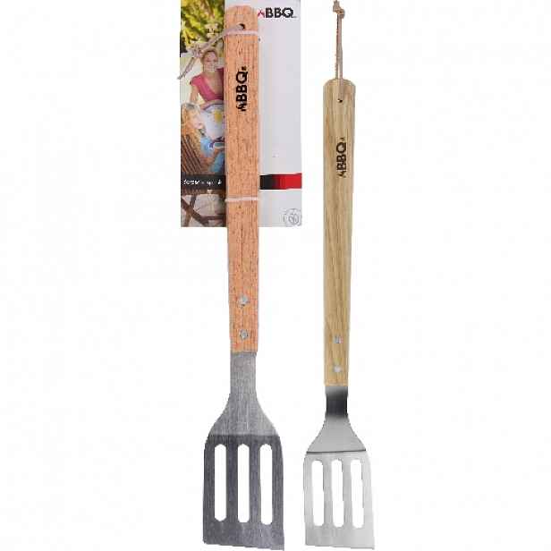 Nerezová grilovací obracečka s dřevěnou rukojetí 46 cm