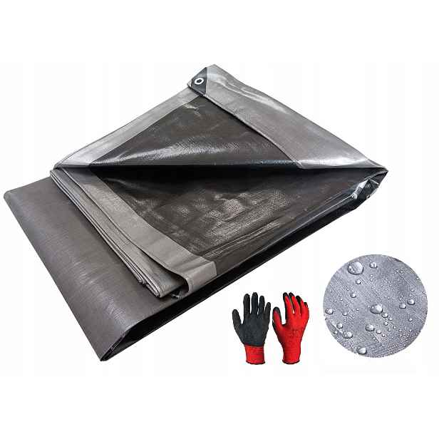 Plachta 5x6 m 260 g/m² Zesílená, silná, voděodolná, Uv, mrazuvzdorná