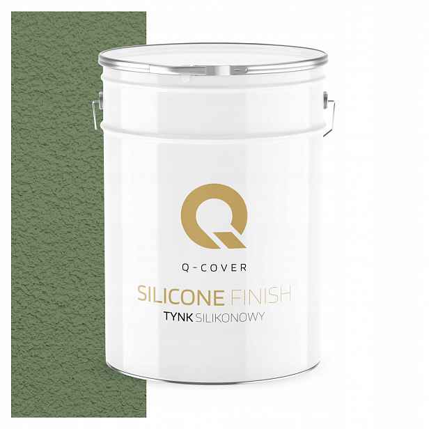 Silikonová Fasádní Omítka Barva Zelená Tmavá 15 Kg Granulace 1.5 mm F476