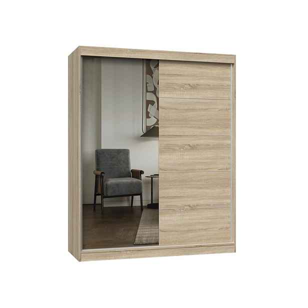 TP Living Šatní skříň se zrcadlem Iga 160 cm dub Sonoma II