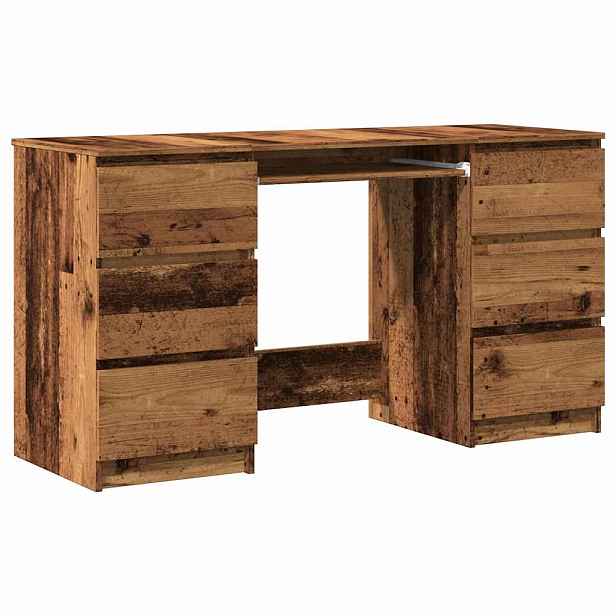 vidaXL Psací stůl old wood 140 x 50 x 77 cm kompozitní dřevo