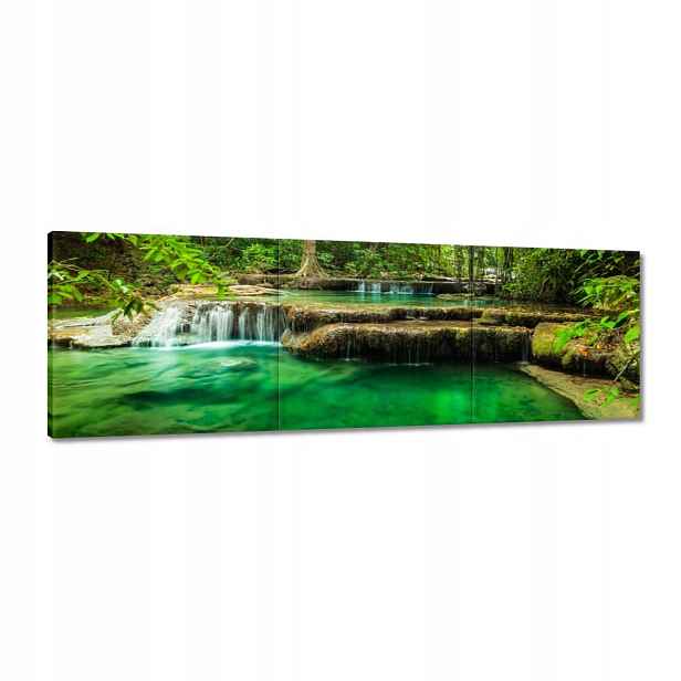 Obrazy 120x40 Vodopád Erawan Thajsko