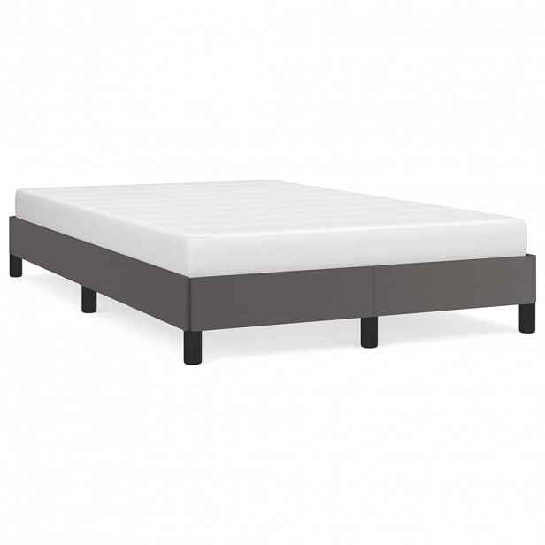 vidaXL Rám postele bez matrace šedý 120x190 cm umělá kůže