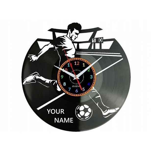 Fotbal Vaše jméno Nápad na Dárek Nástěnná Dekorace z vinylové desky