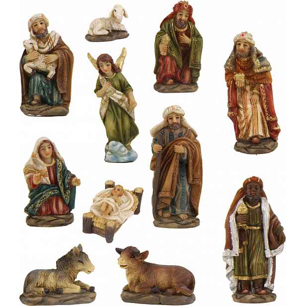 Krásné figurky do betlému 11-dílů/do výšky 5,0 cm