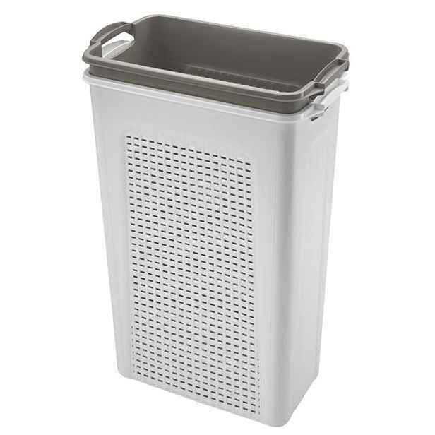 Plastový koš na špinavé prádlo HEIDRUN 2x45l