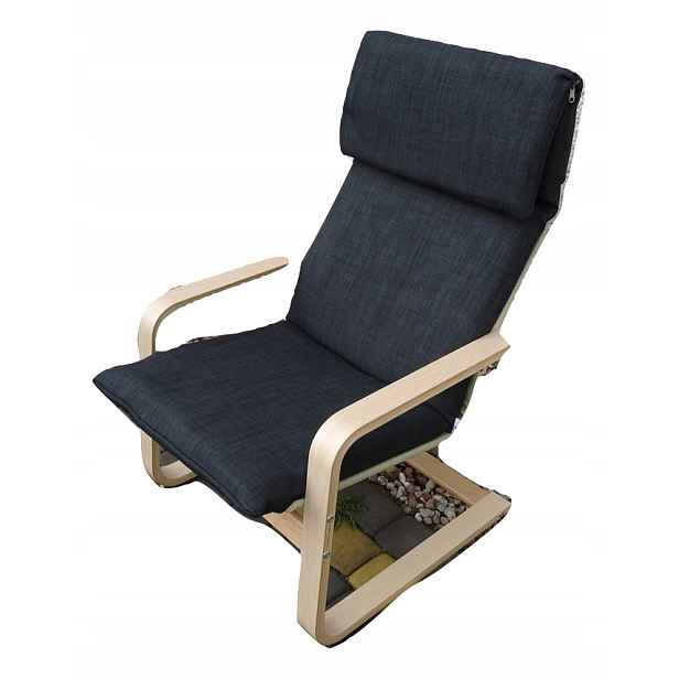 polštář křeslo Ikea Pello Poang 8 cm černý