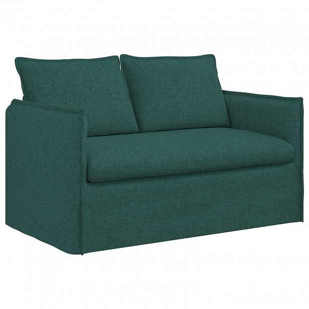 vidaXL Pohovka Tmavě zelená 136 x 82 x 85 cm textil