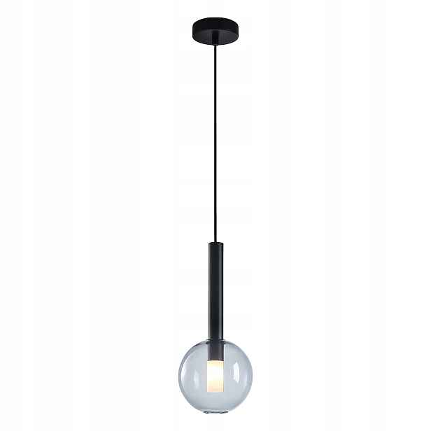 Eko-Light závěsná lampa Niko ML0331 Černá 1xG9 Stínidlo Skleněná koule fi 15 cm