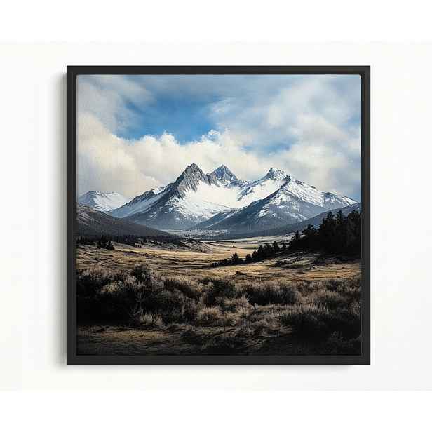 Obraz Rám Americká Krajina Hory Vrcholky Sníh Příroda 60x60