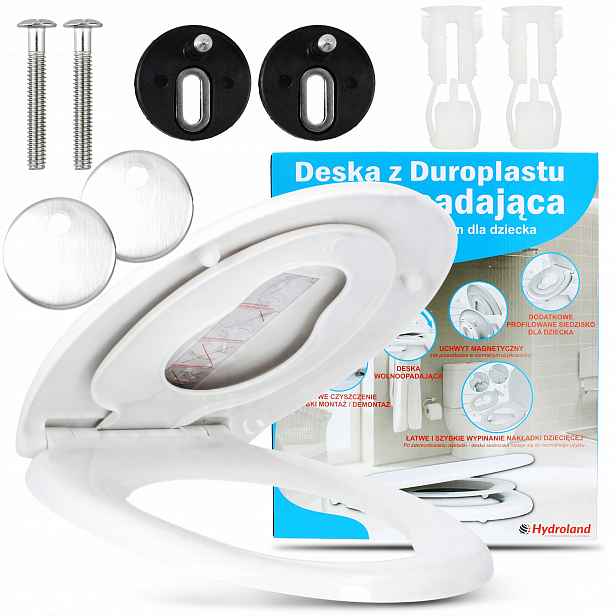 Univerzální toaletní klapka duroplast bílá hladká Aa