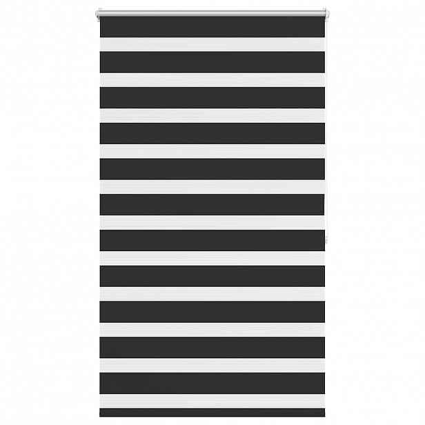 vidaXL Zebrová roleta 100,9 x 175 cm, šířka látky 96,7 cm, černá